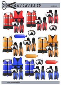 Billede: beklædning og udstyr til en dykker, quickies